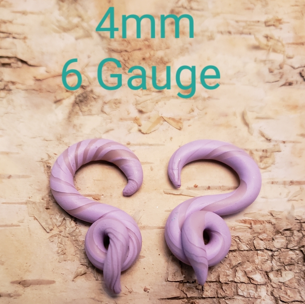 6 gauge 4mm earring plugs handmade